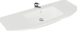 Saphir Waschtisch »Quickset Waschplatz, Mineralmarmor-Waschtisch, 112 cm breit, 2 Türen« Unterschrank mit Waschbecken, inkl. Türdämpfer, Griffe Chrom Glanz