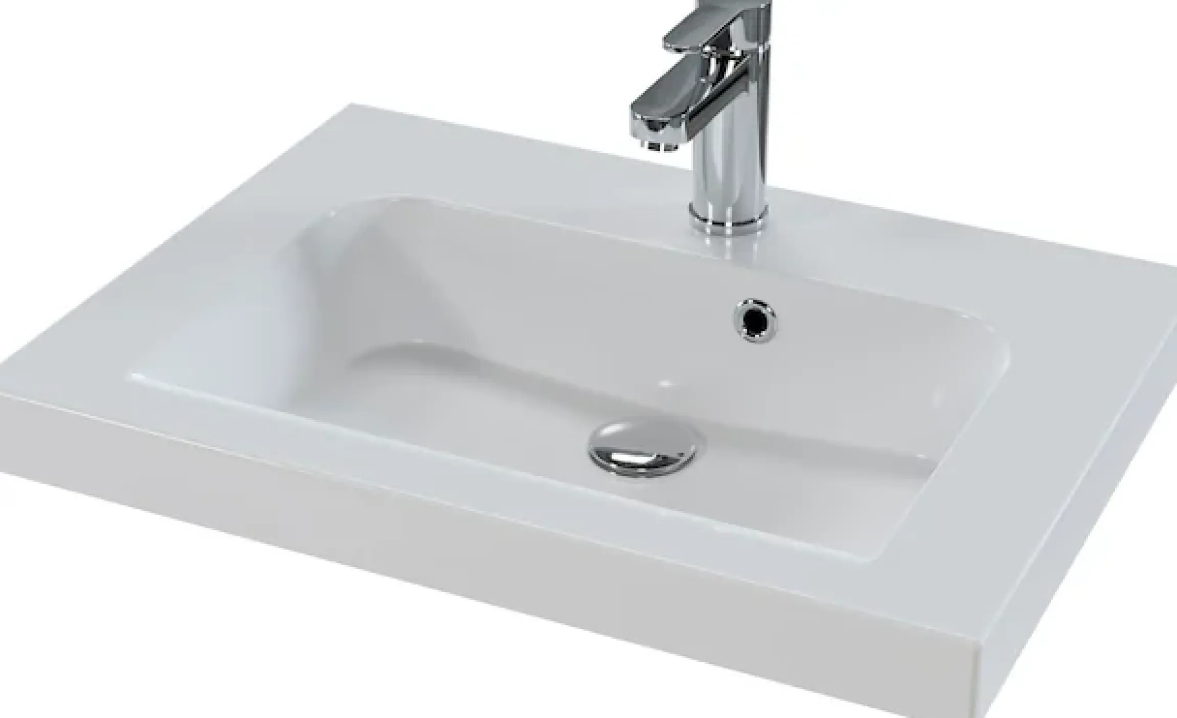 Saphir Waschtisch »Serie Balto Mineralmarmor-Waschtisch mit Unterschrank, 64,4 cm breit« 2 Stk. tlg. Waschplatz mit 2 Schubladen, Badschrank in verschiedenen Ausführungen