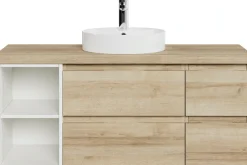 Saphir Waschtisch »Serie 4035 Keramik-Aufsatzbecken mit Unterschrank, 118 cm breit« Waschplatz, 4 Schubladen, inkl. Schubladendämpfer, mit Griffuge