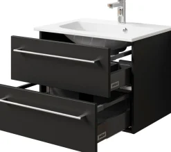 Saphir Waschtisch »Serie 6025 Mineralmarmor-Waschtisch mit Unterschrank, 67 cm breit« 2 Stk. tlg. Waschplatz mit 2 Schubladen, hängend, verschiedene Ausführungen