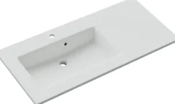 Saphir Waschtisch »Solid-Surface-Waschtisch mit Unterschrank Serie 6010,vormontiert,113cm« 2 Stk. tlg. Waschplatz, 4 Schubladen, LED-Beleuchtung, Badmöbel Set mit Waschtisch