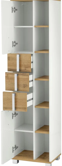 Schildmeyer Hochschrank »Kampen, Hochschrank mit offenen Fächern, Made in Germany« Solide Verarbeitung - Dieses Produkt ist in Deutschland gefertigt