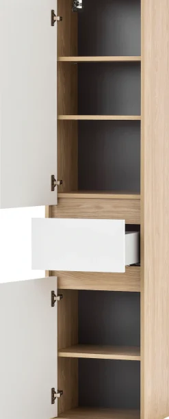 Schildmeyer Hochschrank »Mali, Breite 40 cm« Holzdekor mit fühlbarer Struktur, Grifflose Türöffnung