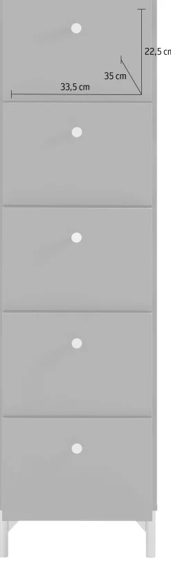 Schildmeyer Kommode »Alfa, Kommode, melaminharzbeschichtet, Made in Germany, B: 40 cm« Solide Verarbeitung - Dieses Produkt ist in Deutschland gefertigt