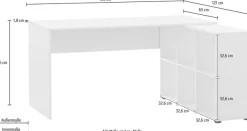 Schildmeyer Regal-Schreibtisch »Serie 400, Schreibtisch mit Regal, Made in Germany, B 150 cm« Solide Verarbeitung - Dieses Produkt ist in Deutschland gefertigt