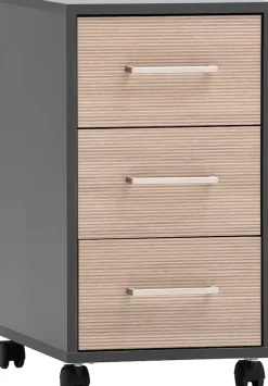 Schildmeyer Rollcontainer »METZ, 3 Schubkästen, fühlbare Holzstruktur, MADE IN GERMANY« 1 Stk. tlg. Canello Dekor mit fühlbarer Holzstruktur, Made in Germany