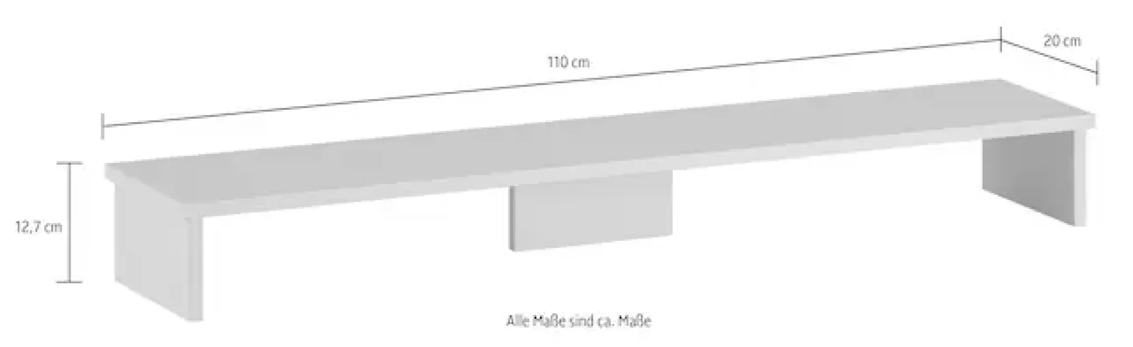 Schildmeyer Schreibtischaufsatz »Smash, Bildschirmaufsatz, Made in Germany, B: 110 cm« Solide Verarbeitung - Dieses Produkt ist in Deutschland gefertigt