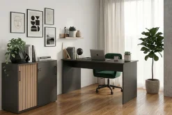 Schildmeyer Schreibtisch »HANK,in mattschwarz, zeitloses Design, MADE IN GERMANY« 1 Stk. tlg. Einfache Montage mit verständlicher Aufbauanleitung, MADE IN GERMANY