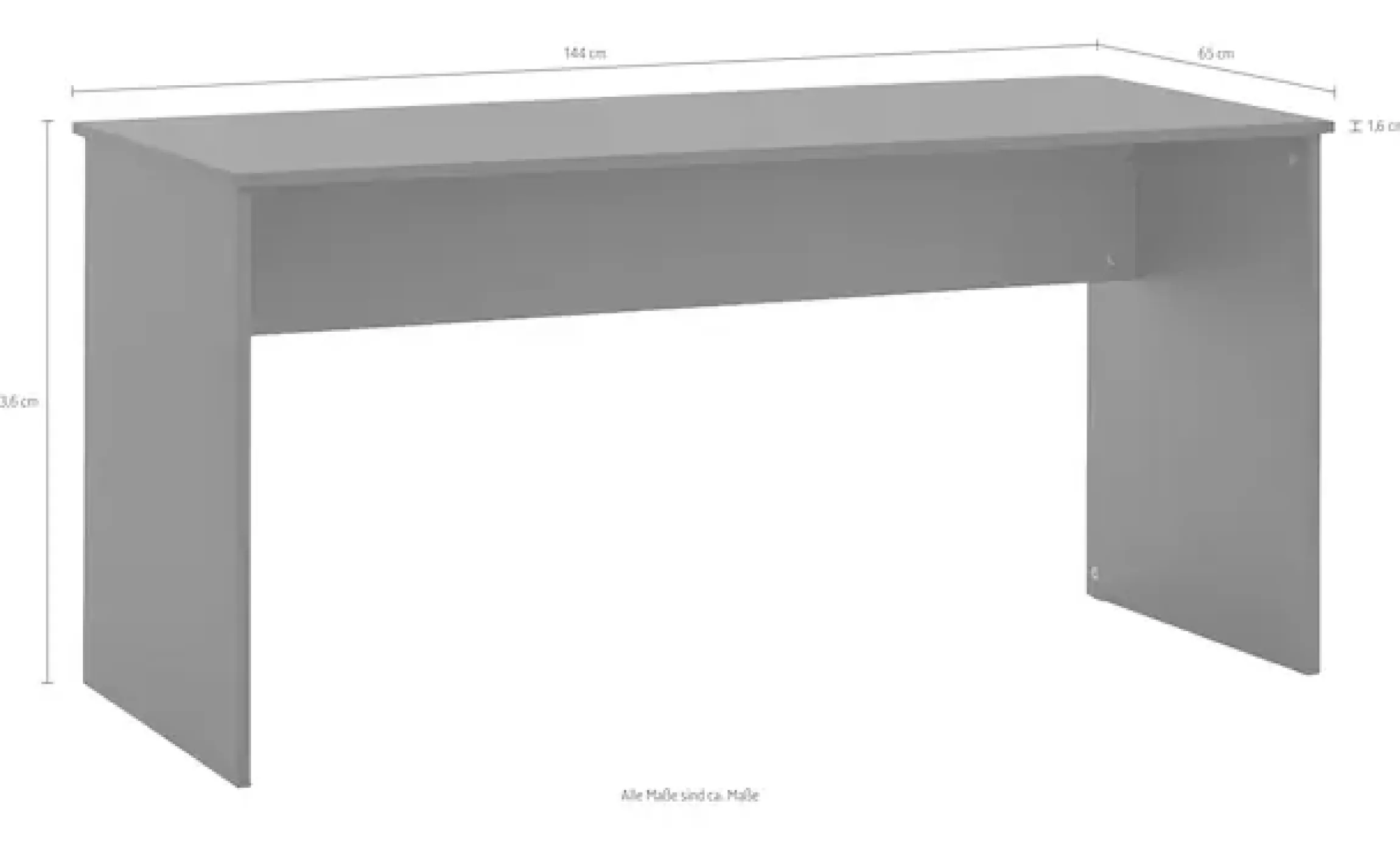 Schildmeyer Schreibtisch »HANK,in mattschwarz, zeitloses Design, MADE IN GERMANY« 1 Stk. tlg. Einfache Montage mit verständlicher Aufbauanleitung, MADE IN GERMANY