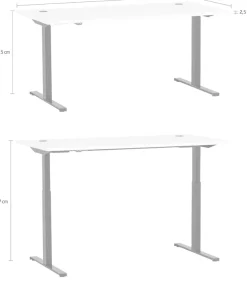 Schildmeyer Schreibtisch »Serie 2000, Schreibtisch elektrisch, Made in Germany, B: 160 cm« Solide Verarbeitung - Dieses Produkt ist in Deutschland gefertigt