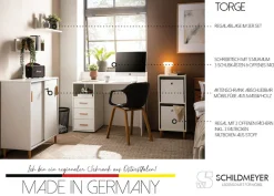 Schildmeyer Schreibtisch »Torge, Schreibtisch, Made in Germany, B: 109cm« 2 Stk. tlg. Solide Verarbeitung - Dieses Produkt ist in Deutschland gefertigt