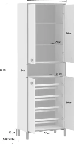 Schildmeyer Schuhschrank »Edda, Schuhschrank, Made in Germany, B: 60 cm« Solide Verarbeitung - Dieses Produkt ist in Deutschland gefertigt