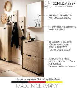 Schildmeyer Schuhschrank »Emmik, Schuhschrank, Made in Germany, B: 60 cm« Solide Verarbeitung - Dieses Produkt ist in Deutschland gefertigt