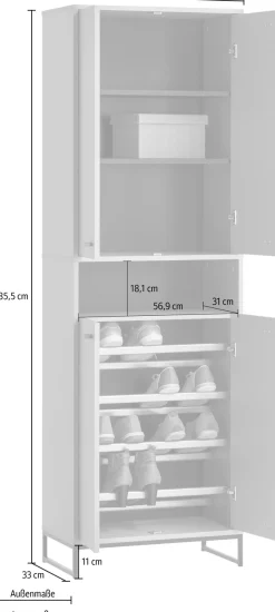Schildmeyer Schuhschrank »Janne, Schuhschrank, Made in Germany, B: 60 cm« Solide Verarbeitung - Dieses Produkt ist in Deutschland gefertigt