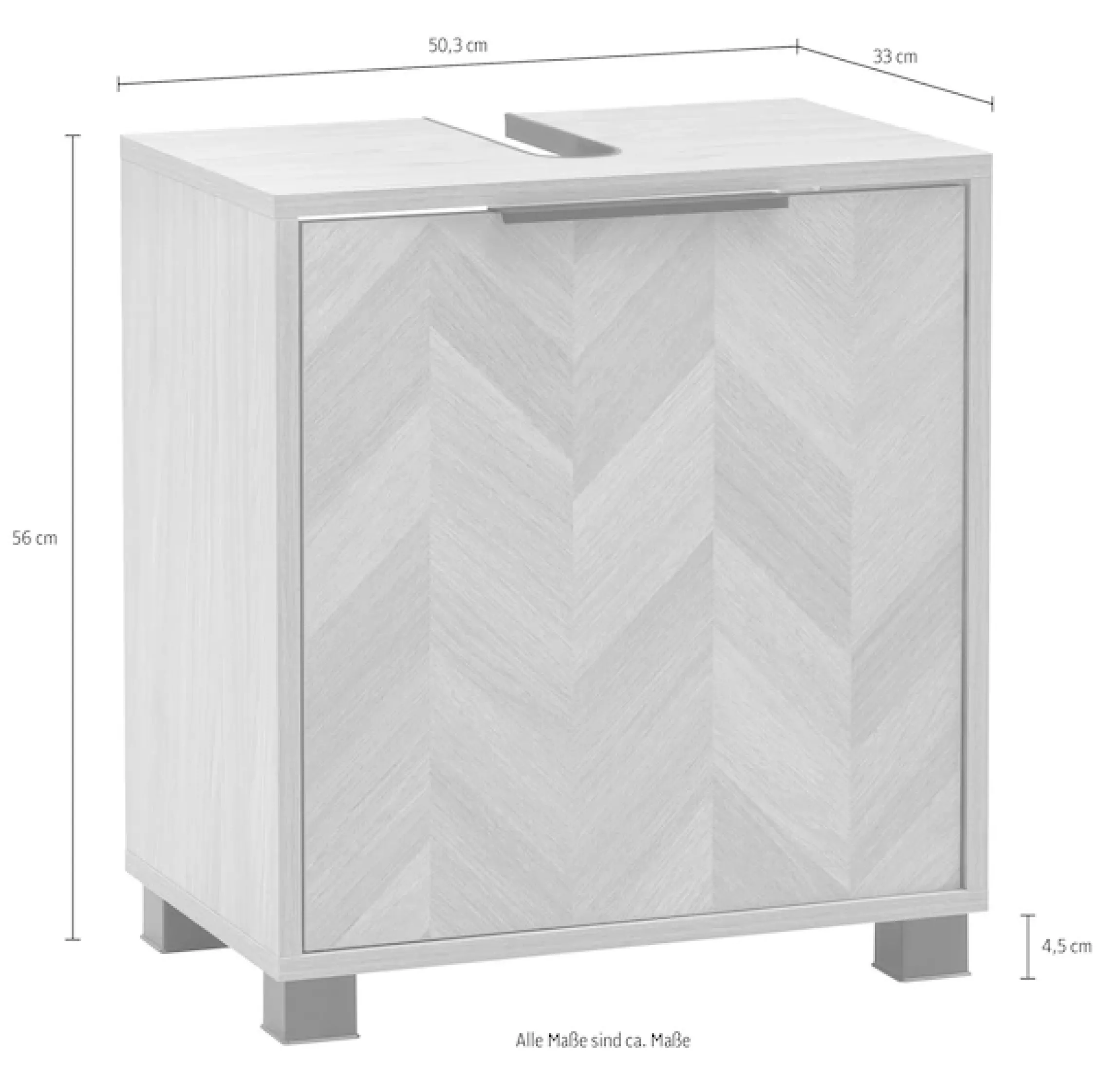 Schildmeyer Waschbeckenunterschrank »Piazza, Waschbeckenunterschrank, Made in Germany, B: 50,3 cm« 1 Stk. tlg. Solide Verarbeitung - Dieses Produkt ist in Deutschland gefertigt