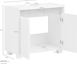 Schildmeyer Waschbeckenunterschrank »Cosmo, Waschbeckenunterschrank, Made in Germany, B: 56,9 cm« Solide Verarbeitung - Dieses Produkt ist in Deutschland gefertigt