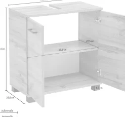 Schildmeyer Waschbeckenunterschrank »Nora, Waschbeckenunterschrank, Made in Germany, B: 60 cm« Solide Verarbeitung - Dieses Produkt ist in Deutschland gefertigt