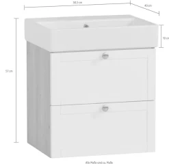 Schildmeyer Waschtisch »Jesper, Waschtisch, Made in Germany, B: 50 cm« Solide Verarbeitung - Dieses Produkt ist in Deutschland gefertigt