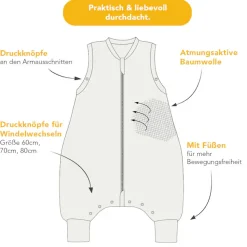 Schlummersack Babyschlafsack »Schlafsack mit Füßen 2.5 Tog«