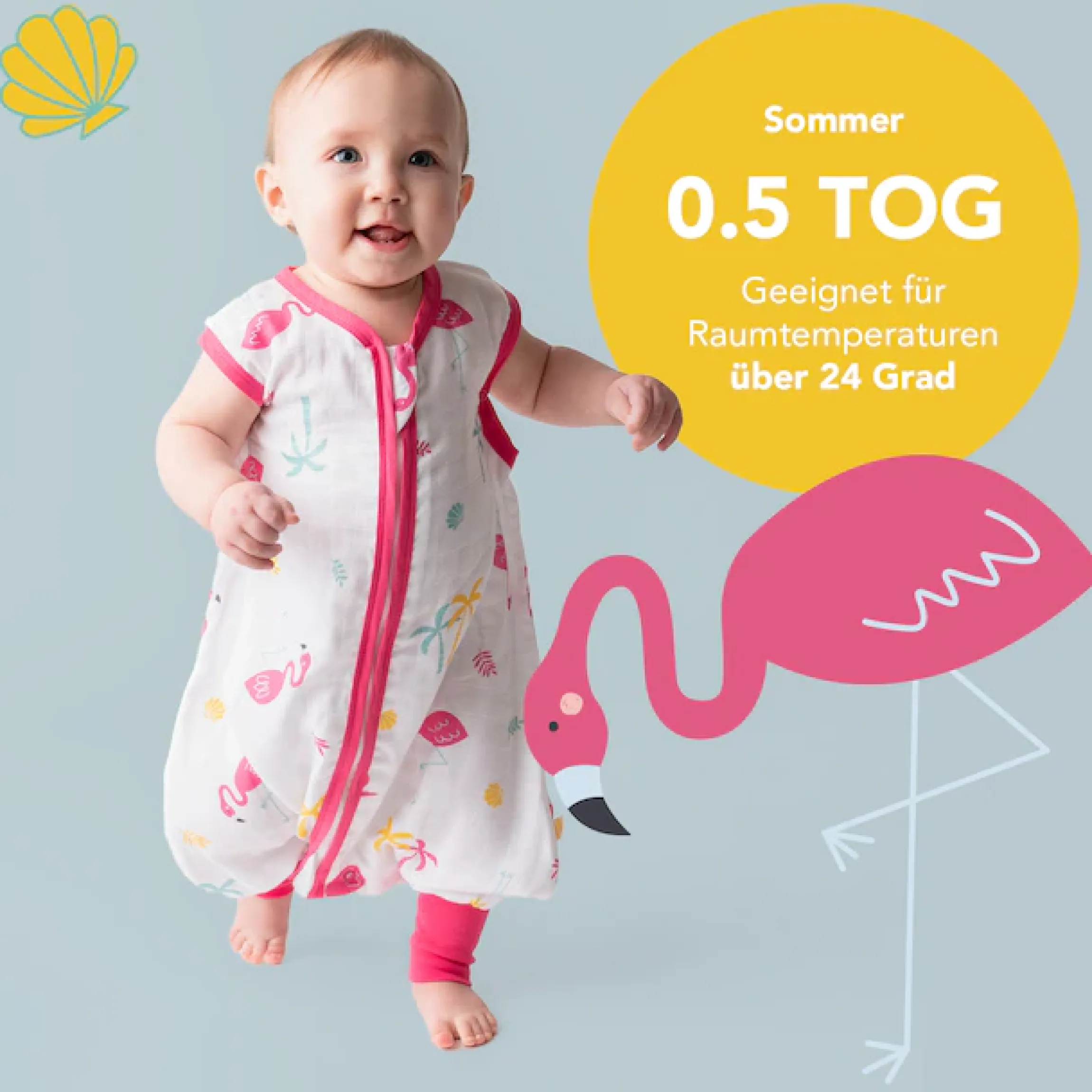 Schlummersack Babyschlafsack »Schlafsack mit Füßen 0.5 Tog«
