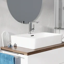 Schütte Waschtischarmatur »ARIZONA« Wasserhahn Ablaufgarnitur Exzenter Energiesparende Cold-Start-Funktion