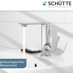 Schütte Waschtischarmatur »ARIZONA« Wasserhahn Ablaufgarnitur Exzenter Energiesparende Cold-Start-Funktion