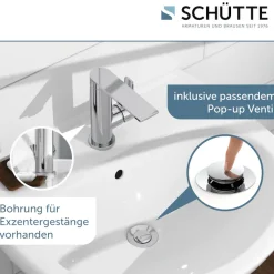 Schütte Waschtischarmatur »ARIZONA« Wasserhahn Ablaufgarnitur Exzenter Energiesparende Cold-Start-Funktion