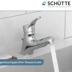 Schütte Waschtischarmatur »Attica« Set,mit herausziehbarer Brause und Zugstange, Wasserhahn, Mischbatterie