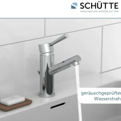 Schütte Waschtischarmatur »Cornwall« mit Zugstange, Ablaufgarnitur, Mischbatterie