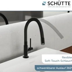 Schütte Waschtischarmatur »GLASGOW« Hochdruck Armatur Bad, 360° schwenkbarer Wasserhahn