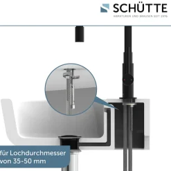 Schütte Waschtischarmatur »GLASGOW« Hochdruck Armatur Bad, 360° schwenkbarer Wasserhahn