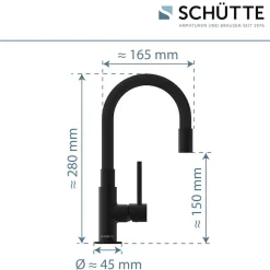 Schütte Waschtischarmatur »GLASGOW« Hochdruck Armatur Bad, 360° schwenkbarer Wasserhahn