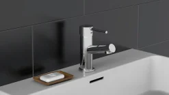 Schütte Waschtischarmatur »Laurana« mit Zugstange, Wasserhahn mit Ablaufgarnitur, Mischbatterie, Chrom