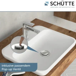 Schütte Waschtischarmatur »Liverpool« Wasserhahn mit Ablaufgarnitur, Mischbatterie mit Pop Up Abflussstopfen