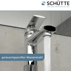 Schütte Waschtischarmatur »Liverpool« Wasserhahn mit Ablaufgarnitur, Mischbatterie mit Pop Up Abflussstopfen
