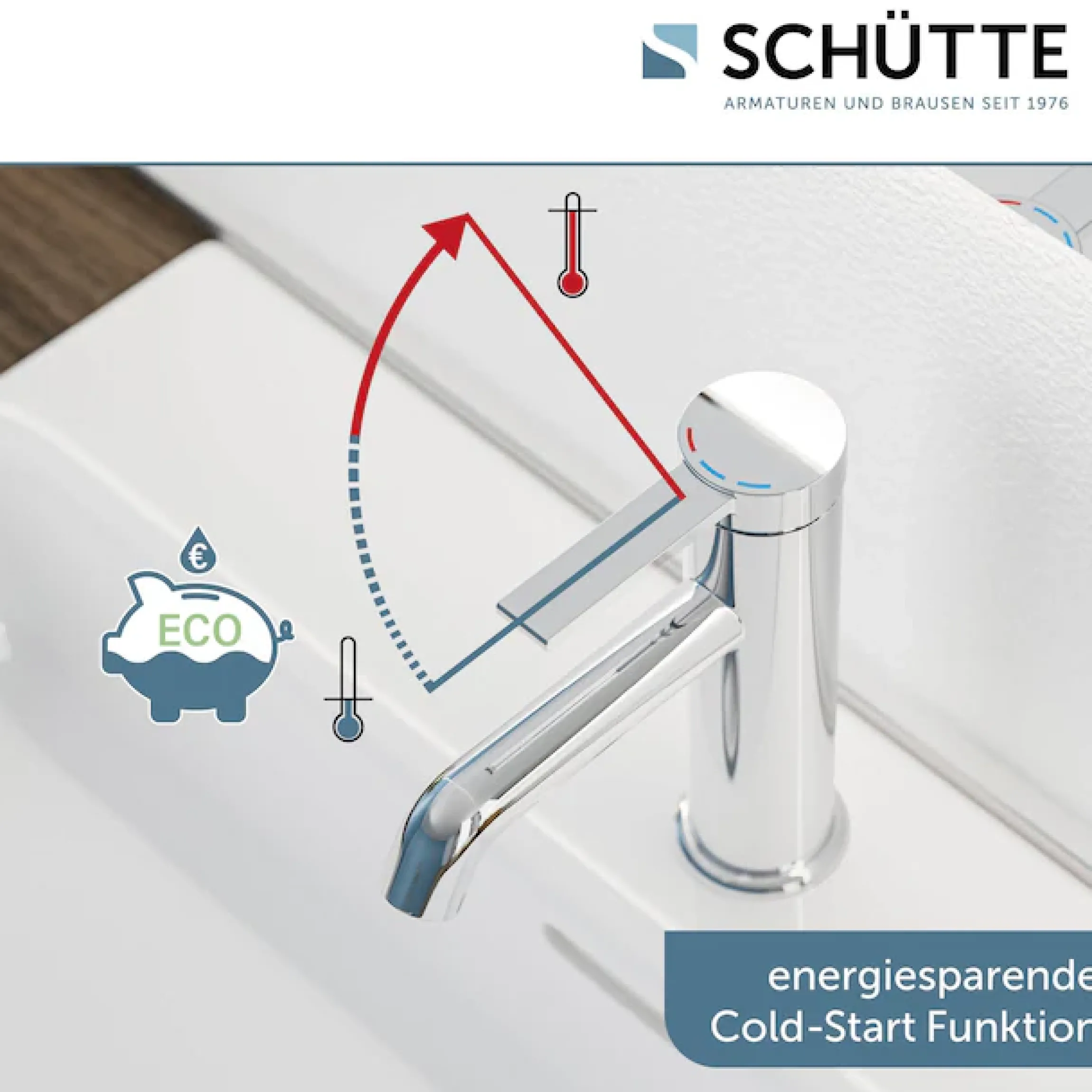 Schütte Waschtischarmatur »LOS ANGELES« Wasserhahn Bad, energiesparend, wassersparend
