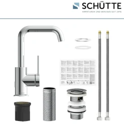 Schütte Waschtischarmatur »»LOS ANGELES«« 1 Stk. tlg. Praktische Cold-Start-Funktion zum Energiesparen