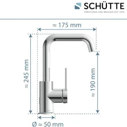 Schütte Waschtischarmatur »»LOS ANGELES«« 1 Stk. tlg. Praktische Cold-Start-Funktion zum Energiesparen