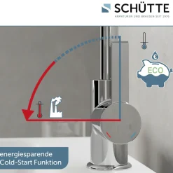 Schütte Waschtischarmatur »»LOS ANGELES«« 1 Stk. tlg. Praktische Cold-Start-Funktion zum Energiesparen