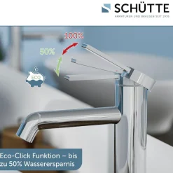 Schütte Waschtischarmatur »LOS ANGELES« Wasserhahn Bad, energiesparend, Aufsatzwaschbecken