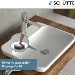 Schütte Waschtischarmatur »NEW YORK« Wasserhahn mit Ablaufgarnitur, Mischbatterie mit Pop Up Abflussstopfen