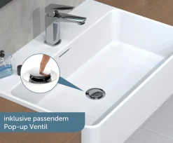 Schütte Waschtischarmatur »RAVEN« Wasserhahn mit Ablaufgarnitur, Mischbatterie mit Pop Up Abflussstopfen