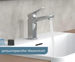 Schütte Waschtischarmatur »RAVEN« Wasserhahn mit Ablaufgarnitur, Mischbatterie mit Pop Up Abflussstopfen