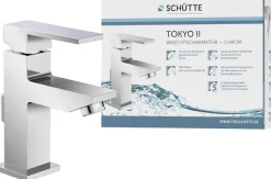 Schütte Waschtischarmatur »TOKYO II« 1 Stk. tlg. geräuscharme Kartusche, Marken-Mischdüse, inkl. Zugstange