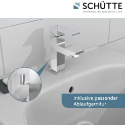 Schütte Waschtischarmatur »TOKYO II« 1 Stk. tlg. geräuscharme Kartusche, Marken-Mischdüse, inkl. Zugstange