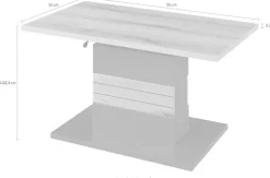 set one by Musterring Couchtisch »Quincy« 1 Stk. tlg. Stufenlos höhenverstellbar, in 2 Farbvarianten, 95 × 55 cm