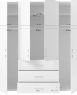 set one by Musterring Drehtürenschrank »Henderson« mit 3 Schubladen, inkl. Fachböden und Kleiderstangen