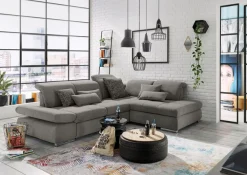set one by Musterring Ecksofa »SO4100 V« mit verstellbaren Kopfteilen, wahlweise mit Funktionen, Cord-Bezug