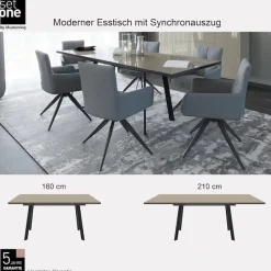 set one by Musterring Esstisch »Reno« 1 Stk. tlg. Mit Vierkantfuß, wählbaren Gestellen und Plattenfarben