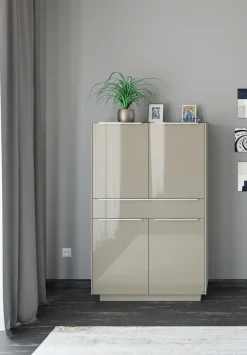 set one by Musterring Highboard »Reno« 1 Stk. tlg. Mit Sockel in diversen Farben, 148 cm Höhe & Farbauswahl